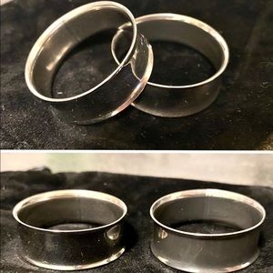 Silver Steel Double Flared Tunnels 32mm